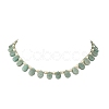 Natural Cultured Freshwater Pearl Rice & Natural Amazonite Teardrop Beaded Necklaces NJEW-JN06434-2