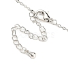 Pea Shaped Plastic Imitation Pearl Pendant Necklace with Brass Cable Chains NJEW-F316-01P-3