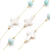 Handmade Round & Cross Natural Shell Beaded Chains CHS-P019-03G-C-1