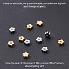 60Pcs 2 Colors Stainless Steel Ear Nuts STAS-BBC0006-40B-4