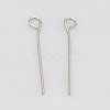Tarnish Resistant 201 Stainless Steel Eye Pin STAS-N017-01-0.6x50mm-1