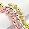 Electroplate Non-magnetic Synthetic Hematite Beads Strands G-L485-01G-M-4
