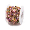 Shell & 304 Stainless Steel Oval Beads Link Chains CHS-K021-09G-02-2