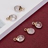 Electroplate Natural Quartz Crystal Charms G-S344-09H-5