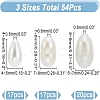 54Pcs 3 Styles Natural Cultured Freshwater Pearl Beads PEAR-AR0001-01-2