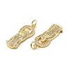 Brass Micro Pave Cubic Zirconia Pendants KK-E068-VB089-3