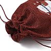 Christmas Theme Jute Cloth Storage Bags ABAG-F010-01B-09-4