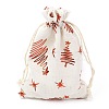 Christmas Theme Cotton Fabric Cloth Bag ABAG-H104-B-3