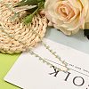 Brass Handmade Glass Beaded   Necklaces NJEW-JN03135-01-5