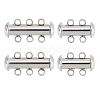 Unicraftale 4Sets 2 Style 304 Stainless Steel Slide Lock Clasps STAS-UN0035-16-1