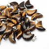 Moon Natural Tiger Eye Pendants X-G-Q369-07-1