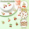 12Pcs 12 Styles Brass Micro Pave Cubic Zirconia Pendants KK-CJ0004-30-3