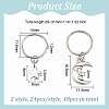 24Pcs 2 Styles Alloy Dreadlocks Beads PALLOY-AB00079-2