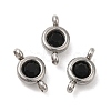 304 Stainless Steel Single Rhinestone Connector Charms STAS-E194-13P-03-1