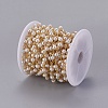 3.28 Feet Handmade Acrylic Imitaion Pearl Beaded Chains X-CHC-K007-H01-3