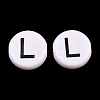 Opaque White Acrylic European Beads AC-CBA3BDD-01L-1
