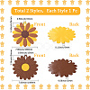 2Pcs 2 Style Flower Silicone Hot Pads AJEW-GF0011-17B-2
