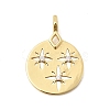 Brass Micro Pave Clear Cubic Zirconia Pendants KK-H267-095G-1