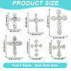 48Pcs 6 Styles Alloy Rhinestone Cabochons MRMJ-GO0001-02-2