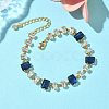 Brass Link Chain Bracelets BJEW-D378-04G-1