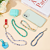 4Pcs 4 Style Round Acrylic Beads & Natural Gemstone Phone Hand Strap Chains FIND-AR0003-89-4