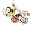 Halloween Theme Adjustable Stainless Steel Bangles BJEW-JB10786-3