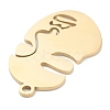 Ion Plating(IP) 304 Stainless Steel Pendants STAS-P276-01C-G-3