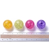 Transparent Crackle Acrylic Beads CACR-R008-20mm-M-4