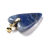 Dyed & Heated Natural Blue Aventurine Pendants G-E570-01G-04-3