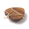Natural Mixed Stone Copper Wire Wrapped Pendants PALLOY-JF02042-4