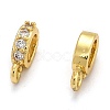 Brass Micro Pave Cubic Zirconia Tube Bails X-ZIRC-H119-11-3