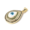 Brass Micro Pave Cubic Zirconia Pendants KK-H267-002G-02-2