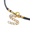 Alloy Enamel Dice Pendant Necklace with Polyester Cords NJEW-JN04515-6
