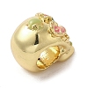 Brass Rhinestone European Beads KK-A203-03G-2