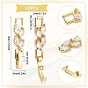 SUNNYCLUE 10Pcs Rack Plating Brass Clear Cubic Zirconia Watch Band Clasps KK-SC0003-11G-2