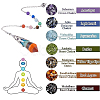 1Pc Natural Chakra Gemstone Dowsing Pendulums AJEW-SC0002-31P-5