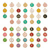 52Pcs 2 Styles Alloy Enamel Pendants FIND-TA0008-50-2