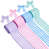 4 Rolls 4 Colors  Polyester Ribbon OCOR-WR0002-02-1