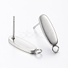 Non-Tarnish 304 Stainless Steel Stud Earring Findings X-STAS-I071-19P-2