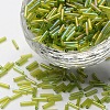 Transparent Colours Rainbow Glass Bugle Beads TSDB6MM164-1