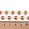 Brass Glass Butterfly Charm Link Chains CHC-T018-11D-G-3