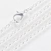 Iron Rolo Chains Necklace Making MAK-R017-60cm-S-1