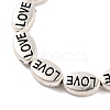 Oval with Word Love Tibetan Style Alloy Bead Strands X-TIBEB-O007-24-LF-1