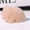 Natural Rose Quartz Carved Healing Rhinoceros Figurines PW-WG88972-04-1