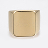 304 Stainless Steel Signet Band Rings for Men RJEW-G091-16-17mm-G-3