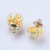 Glass Ball Pendants GLAA-G052-03G-2