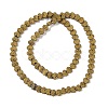 Electroplated Natural Lava Rock Beads Strands G-Q1009-G01-02E-2