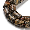 Natural Leopard Skin Jasper Beads Strands G-Q1008-A06-3