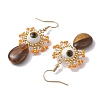 Natural Tiger Eye Dangle Earrings EJEW-MZ00169-02-4