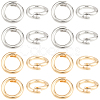 20Pcs 2 Colors Brass Locking Jump Rings KK-BBC0023-07C-1